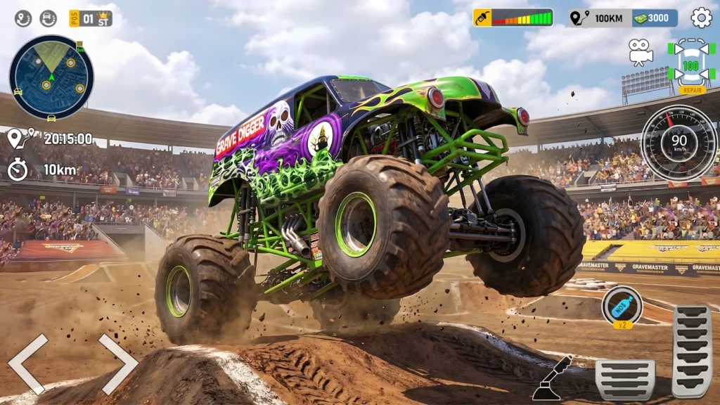 US Monster Truck Driving Game gameplay screenshot 2