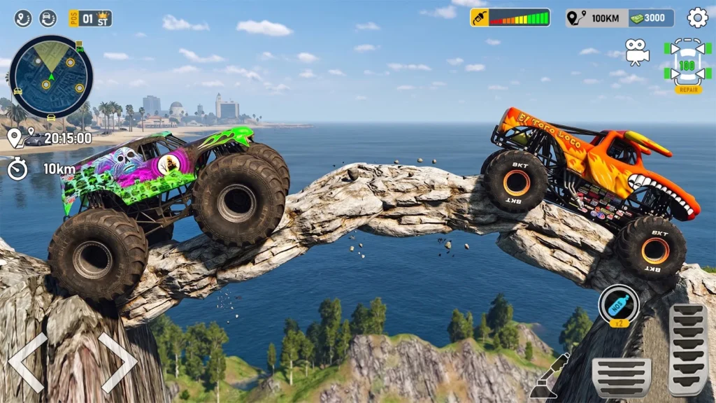 US Monster Truck Driving Game gameplay screenshot 3